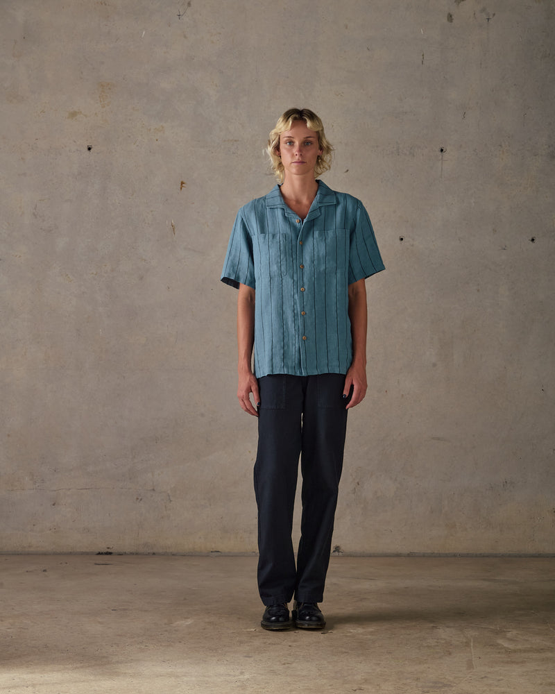 Linen Stripe Shirt (Womens)