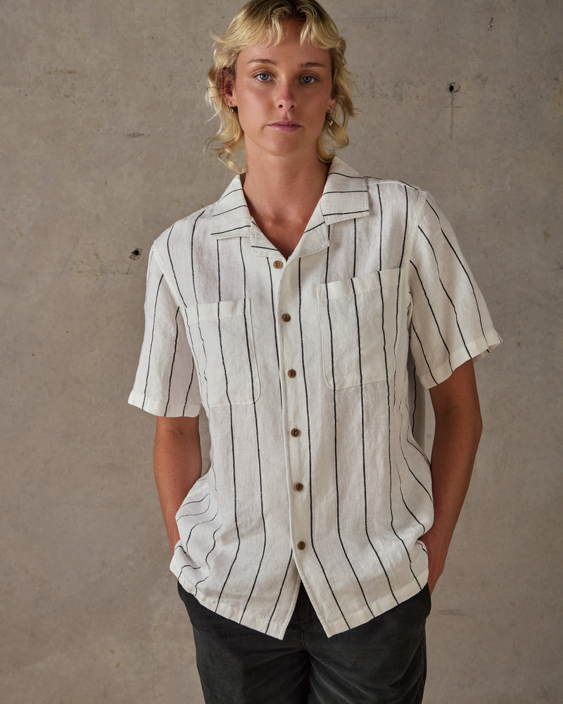 Linen Stripe Shirt (Womens)