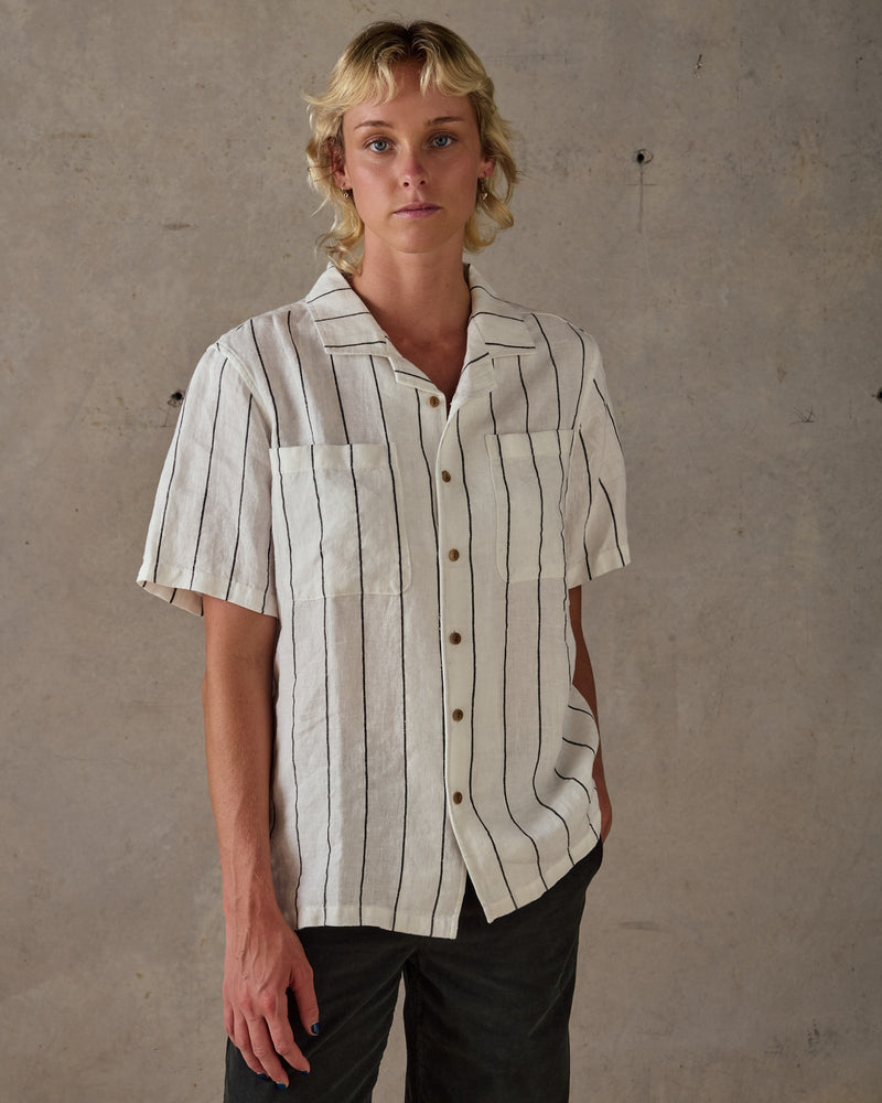 Linen Stripe Shirt (Womens)