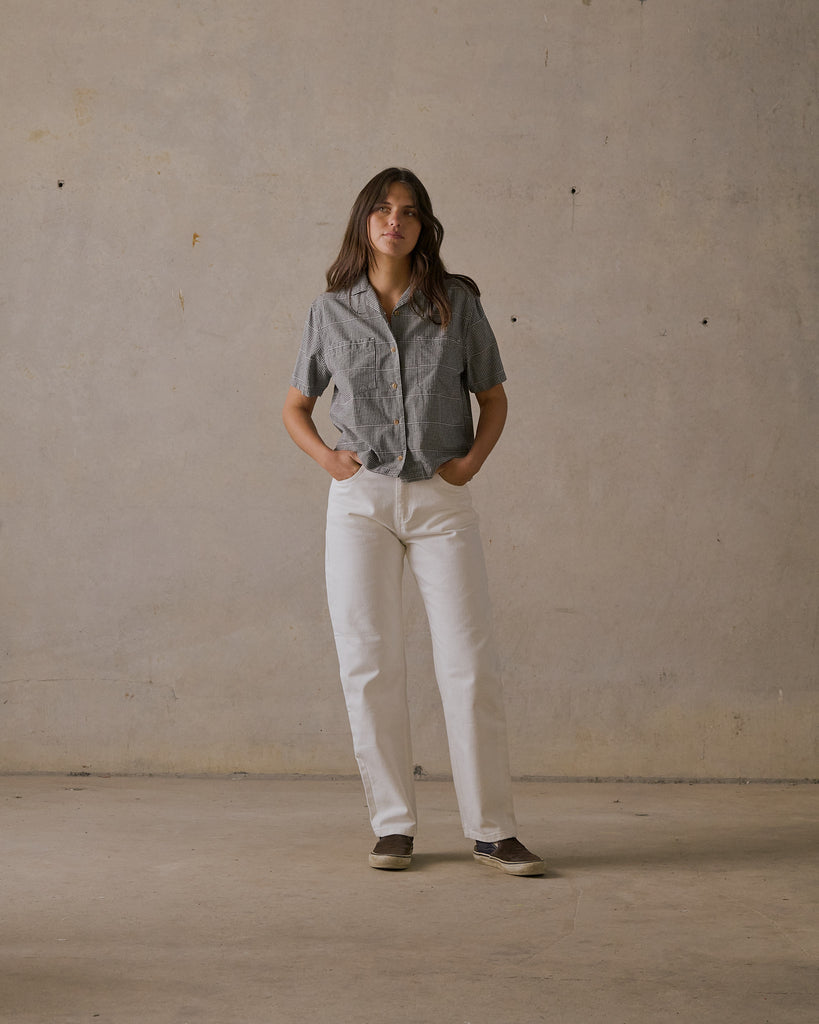 Cotton Boxy Button Up Shirt