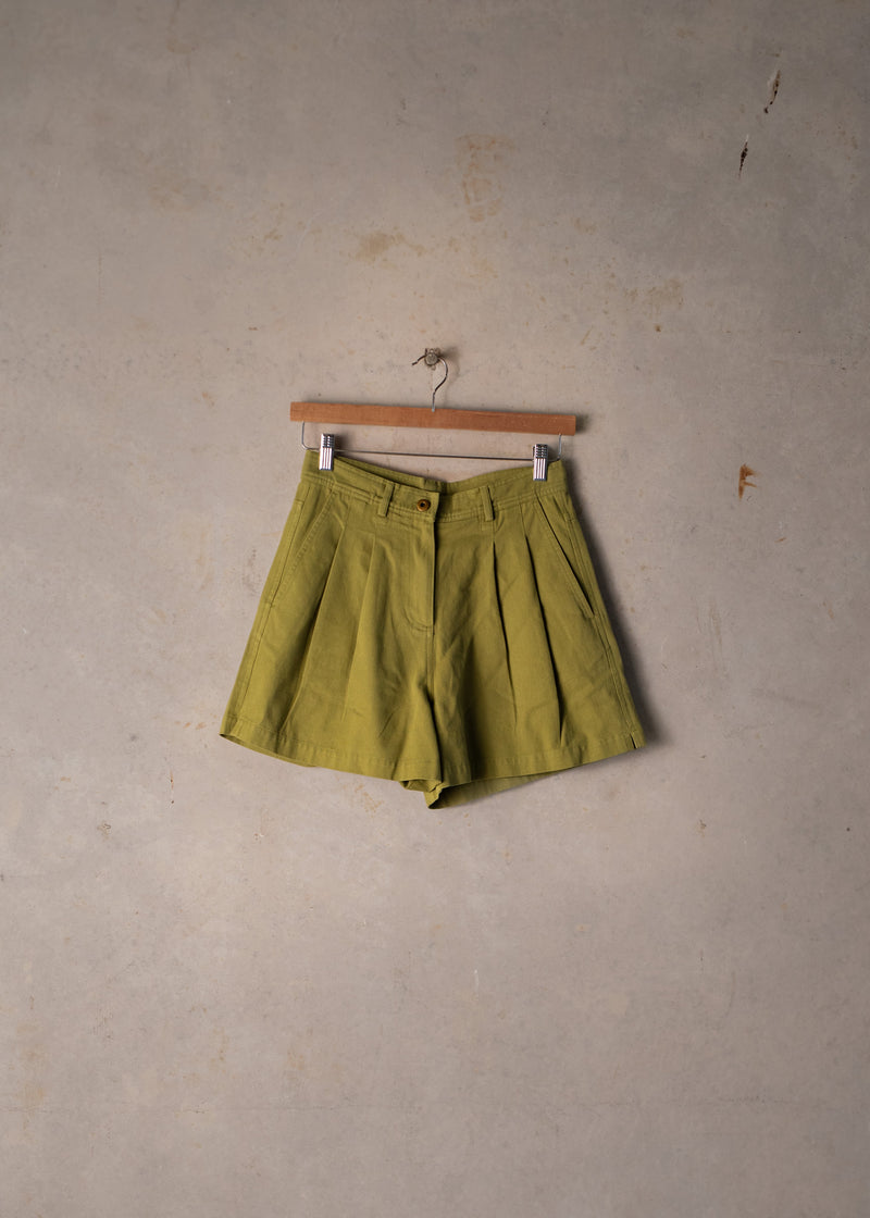 Double Pleated Twill Shorts