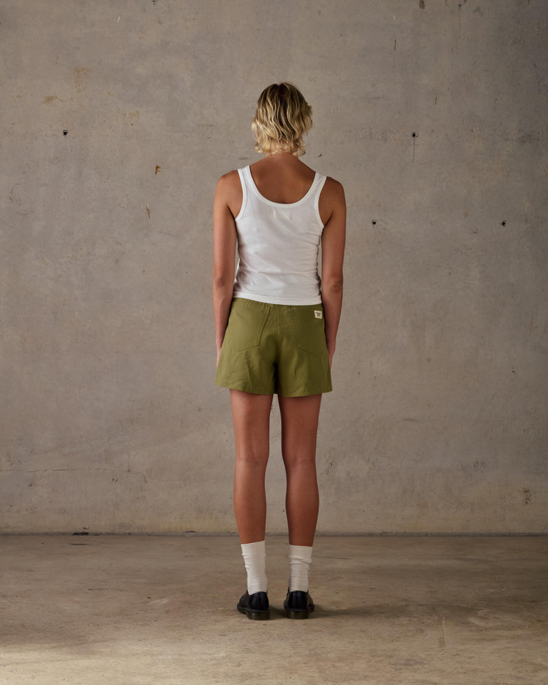 Double Pleated Twill Shorts