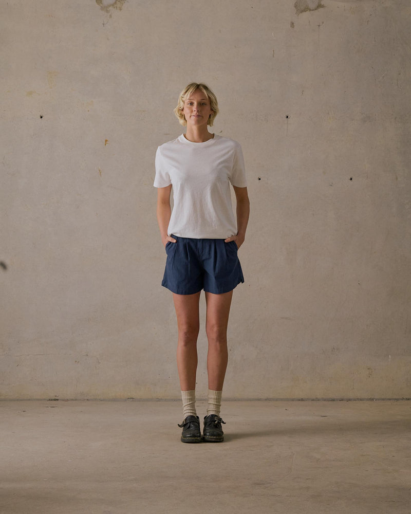 Double Pleated Twill Shorts