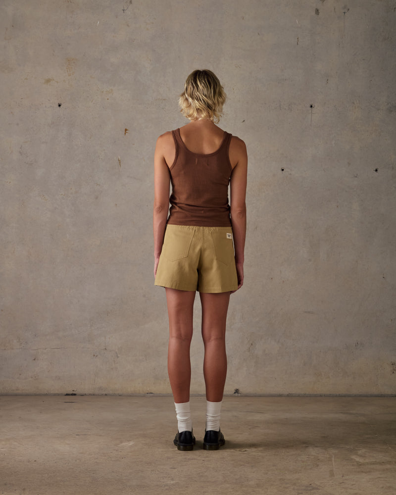 Double Pleated Twill Shorts