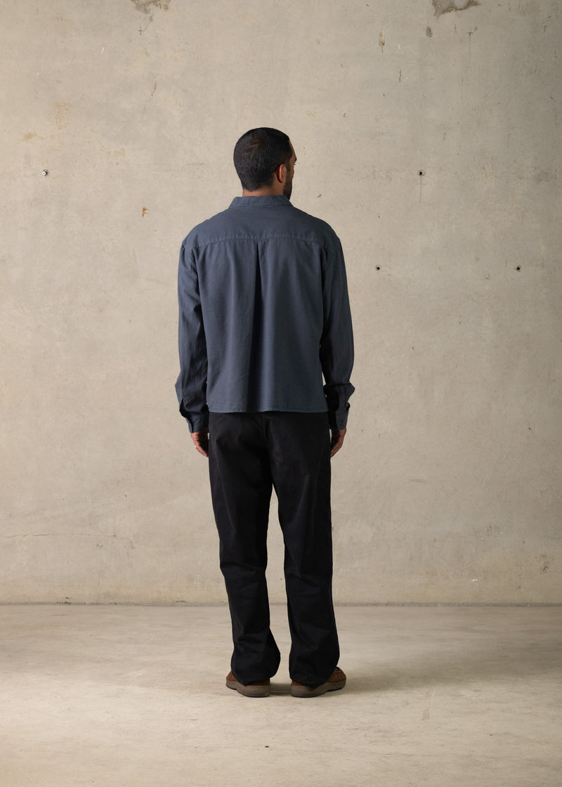 Linen Boxy Long Sleeve Shirt