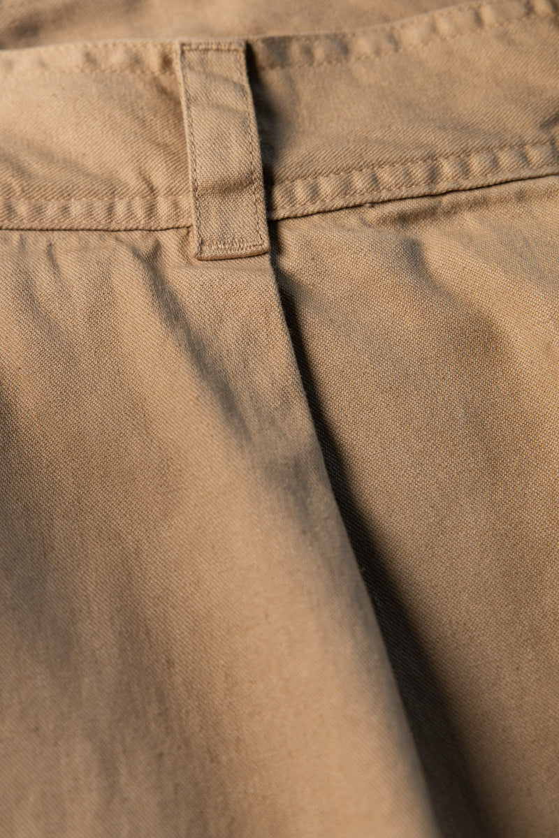 Double Pleated Twill Shorts