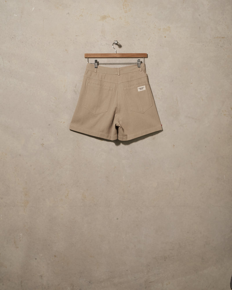 Double Pleated Twill Shorts
