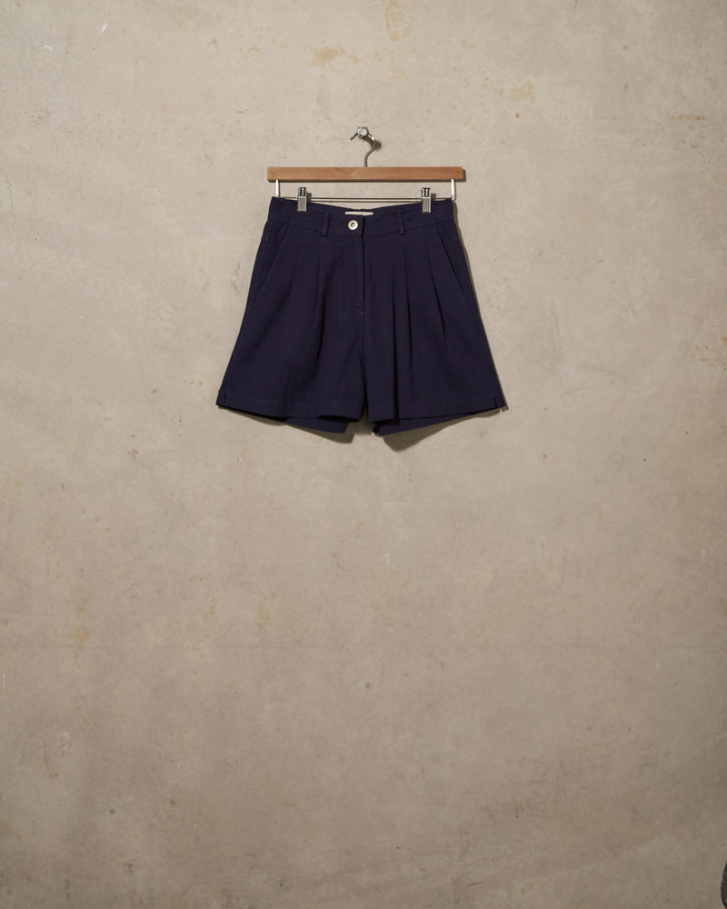 Double Pleated Twill Shorts