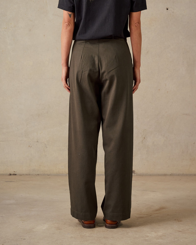 Double Pleated Twill Pants