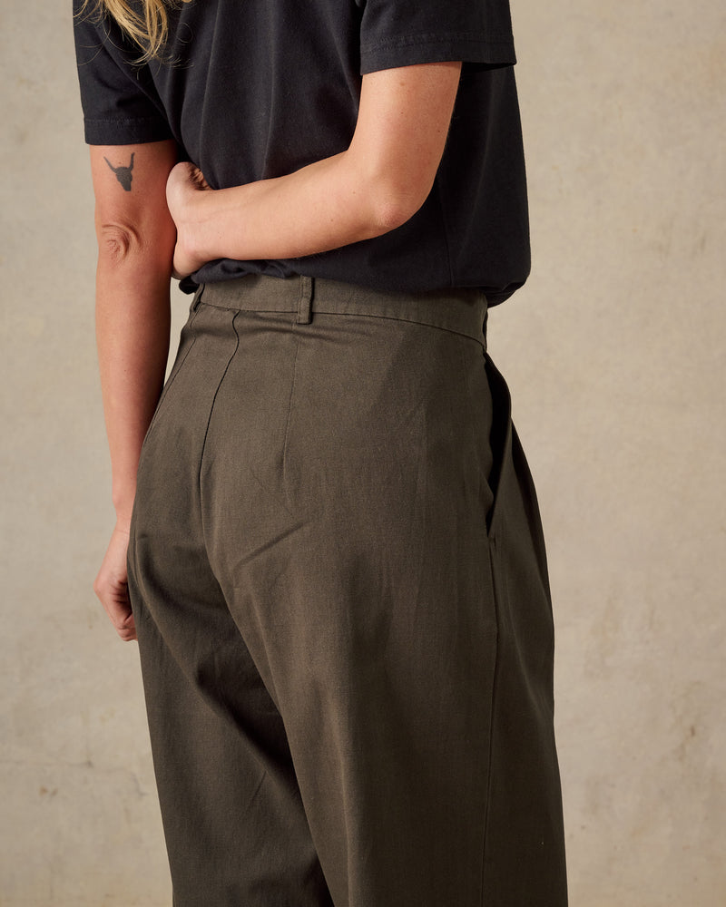 Double Pleated Twill Pants