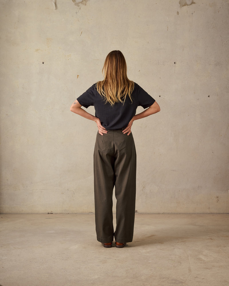 Double Pleated Twill Pants
