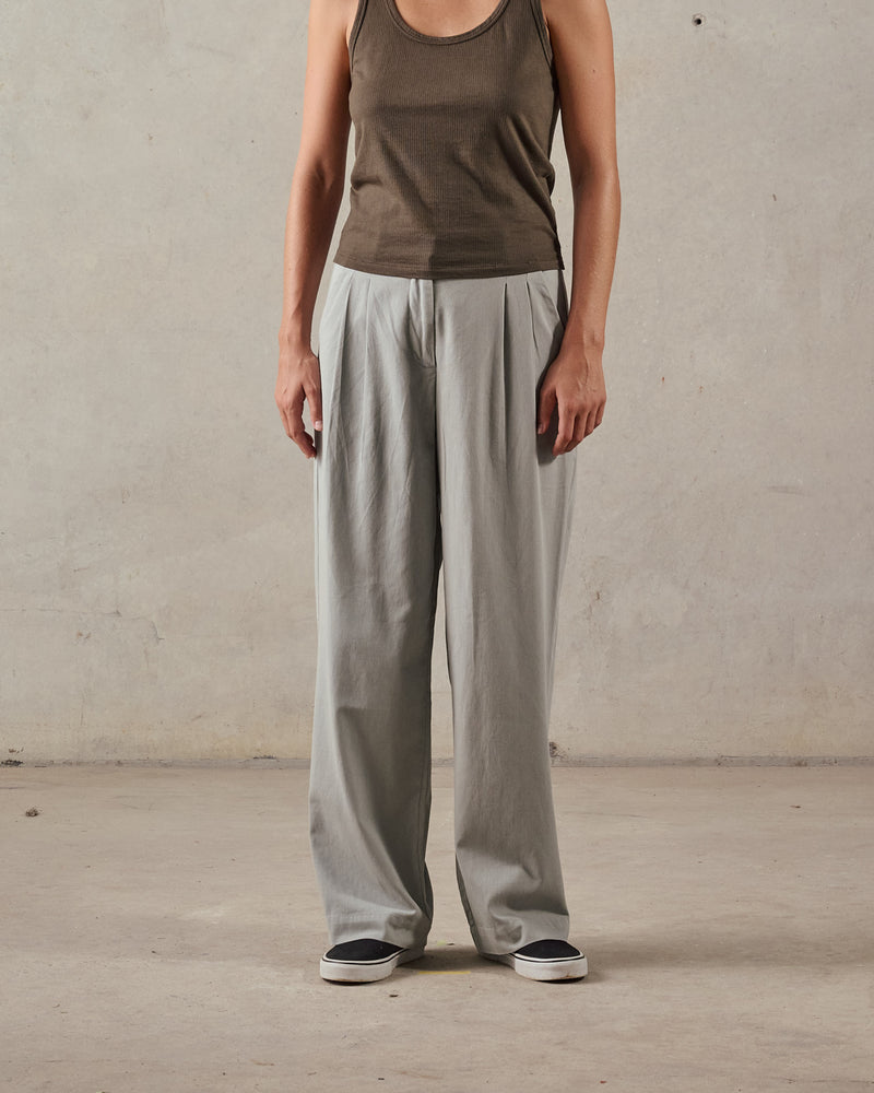 Double Pleated Twill Pants