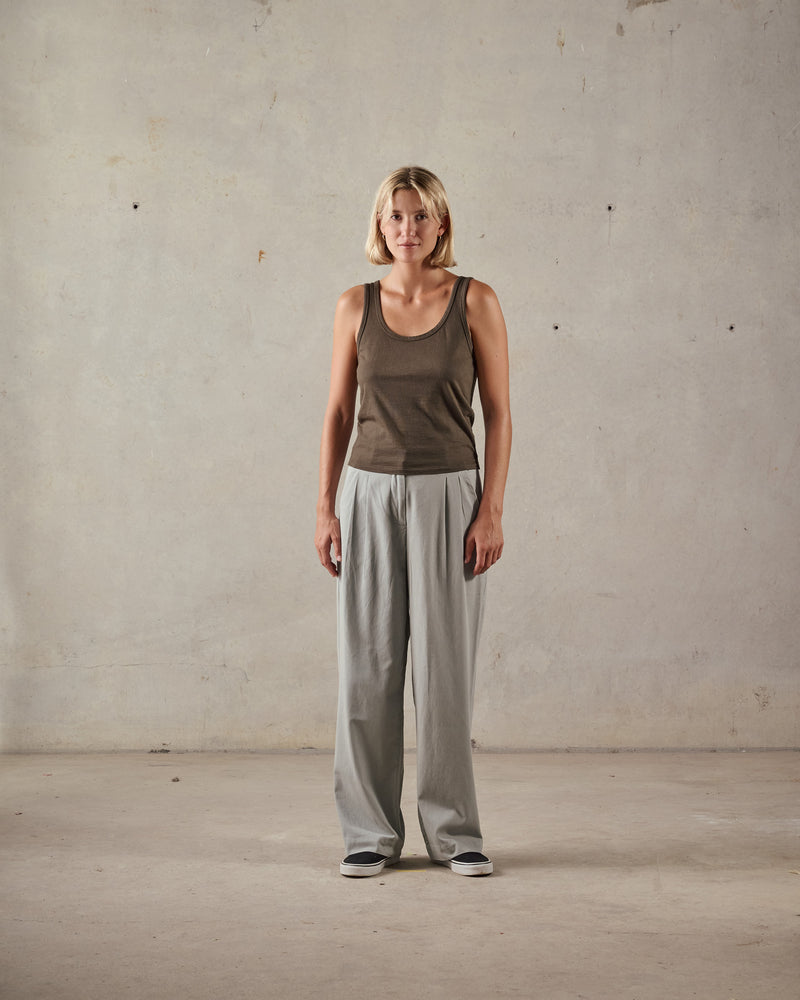 Double Pleated Twill Pants