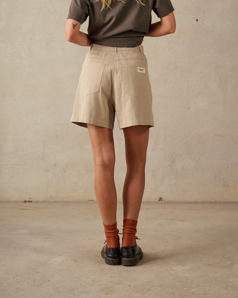 Double Pleated Twill Shorts