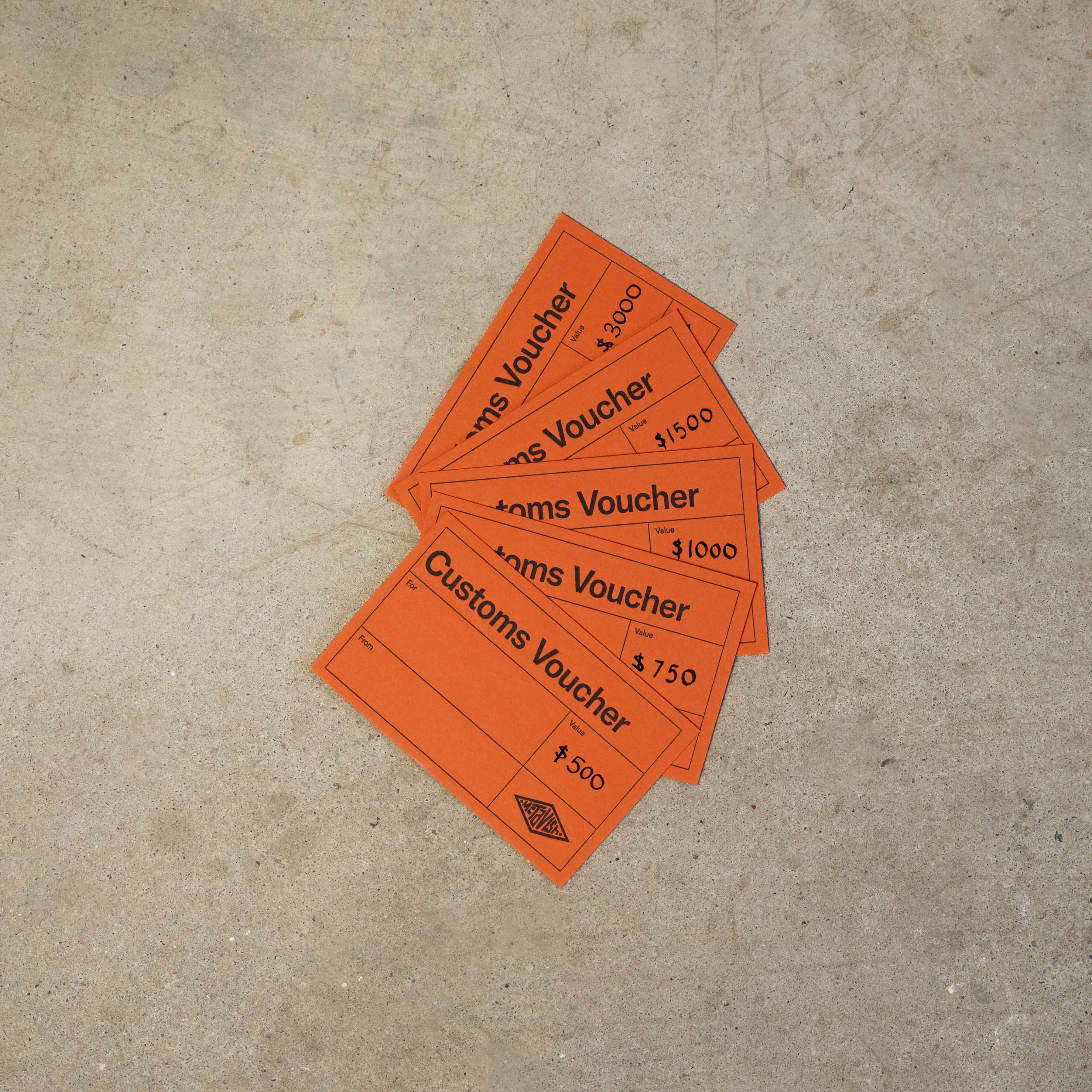 Toms voucher on sale