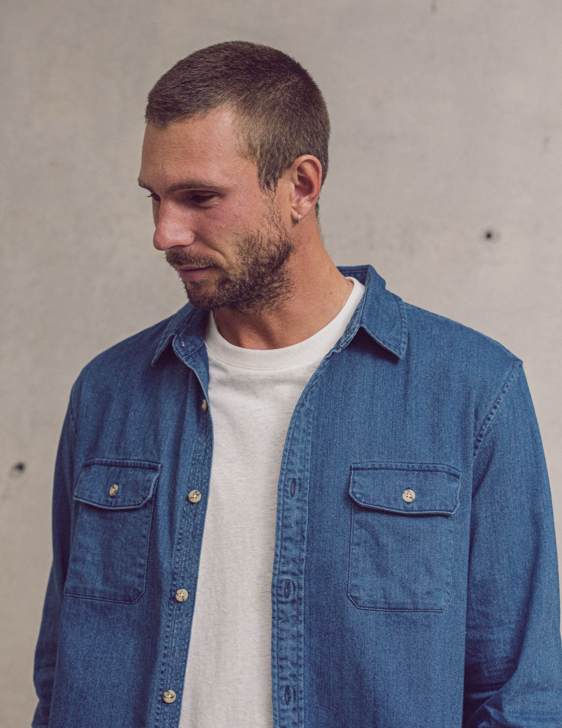 Winter Blues Washed Denim Shirt McTavish Surfboards