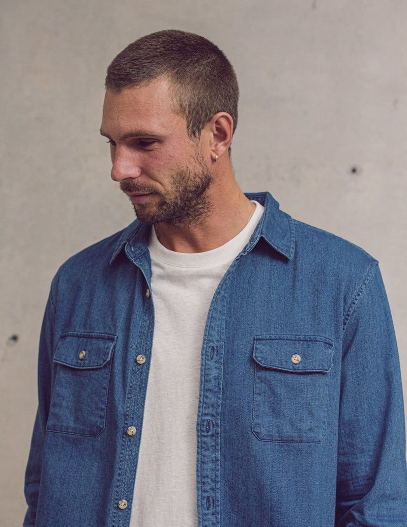 Winter Blues Washed Denim Shirt