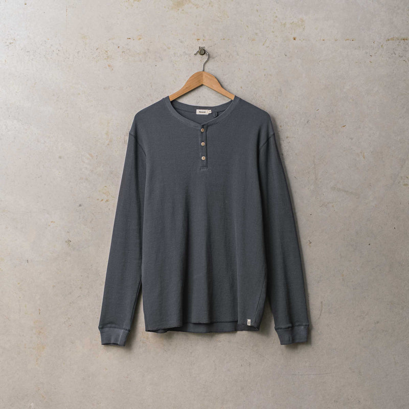 Micro Waffle Henley Tee
