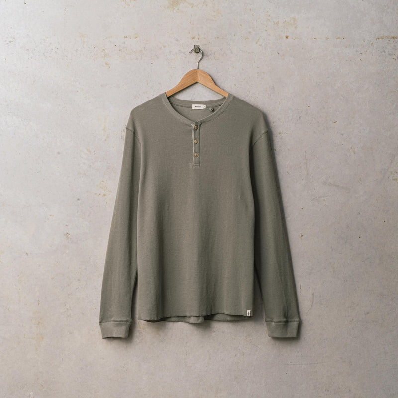 Micro Waffle Henley Tee