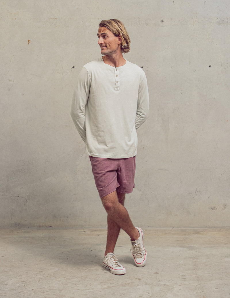 Recycled Cotton Henley Tee
