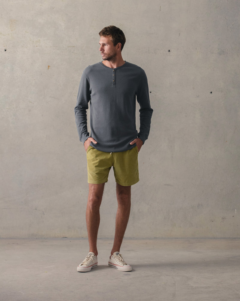 Micro Waffle Henley Tee