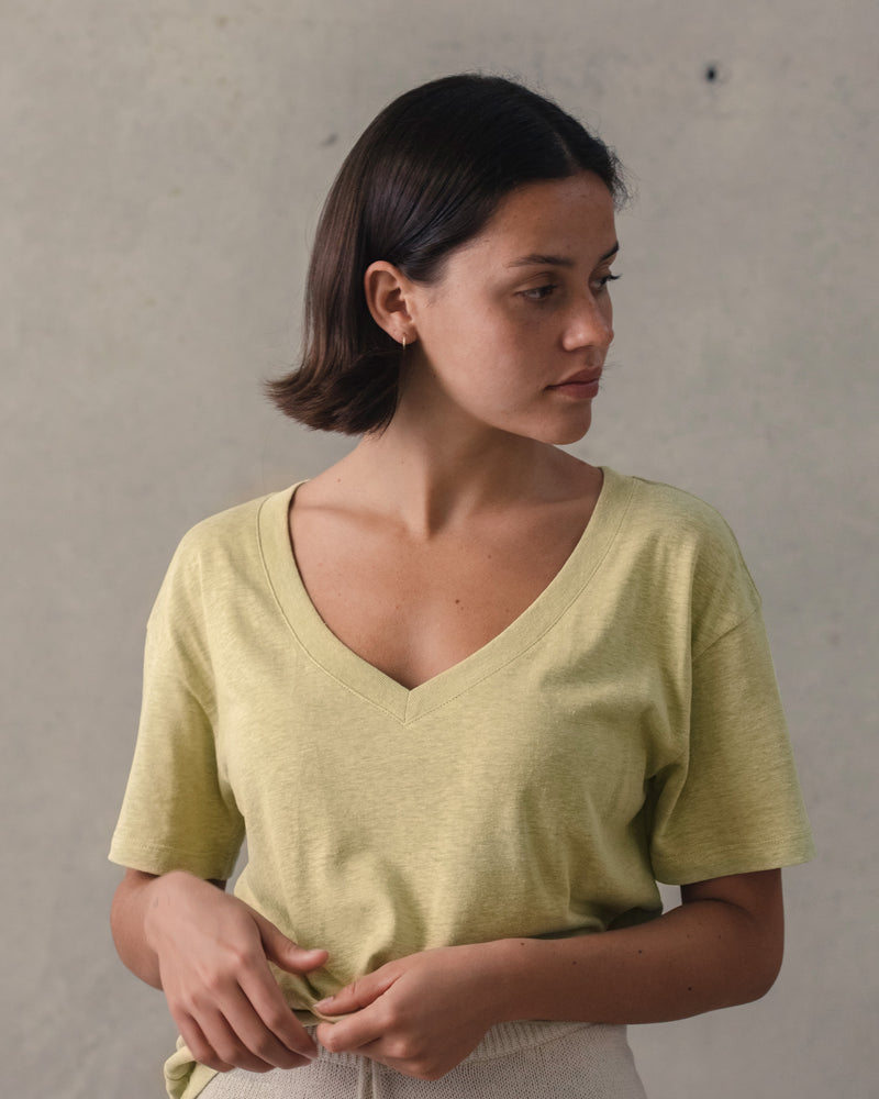 Deep V Hemp Tee